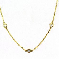 20' Diamonds by the yard necklace with bezel set (10) round diamonds.  D2.20ct.t.w.