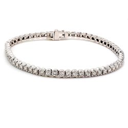 7' Tennis bracelet with crown illusion prong set (60) round diamonds.  D3.19ct.t.w.
