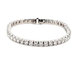 7' Tennis bracelet with crown set (51) round diamonds.  D7.75ct.t.w.