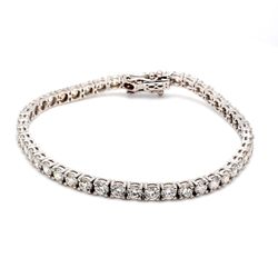 7' Tennis bracelet with basket 4-prong set (46) round diamonds.  D8.06ct.t.w.
