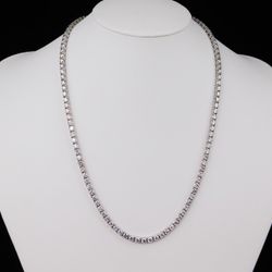 17' Tennis necklace with 4-prong set (131) round diamonds.  D16.73ct.t.w.