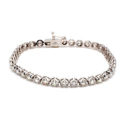 7' Tennis bracelet with crown head 4-prong set (38) round diamonds.  D3.41ct.t.w.
