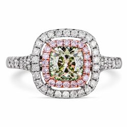18KWG Cushion Shape Ring