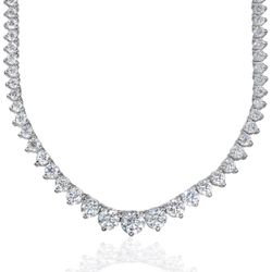 16.5' Graduated tennis necklace with 3-prong set (149) round diamonds.  D11.40ct.t.w.