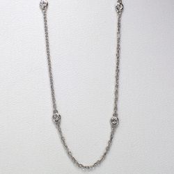 18' Diamonds by the yard necklace with bezel set (10) round diamonds.  D0.45ct.t.w.