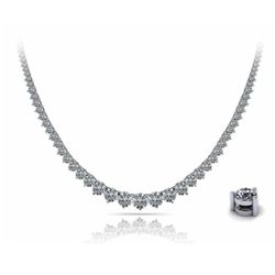7.38ctw Diamond Graduated Necklace