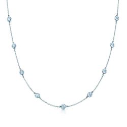26' Diamonds by the yard necklace with bezel set (13) round diamonds.  D3.92ct.t.w.