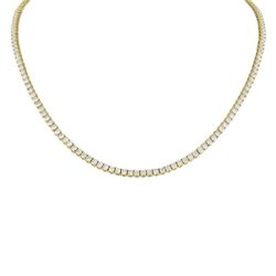 20' Tennis necklace in 14K YG with 4-prong set (223) round diamonds.  D8.69ct.t.w.
