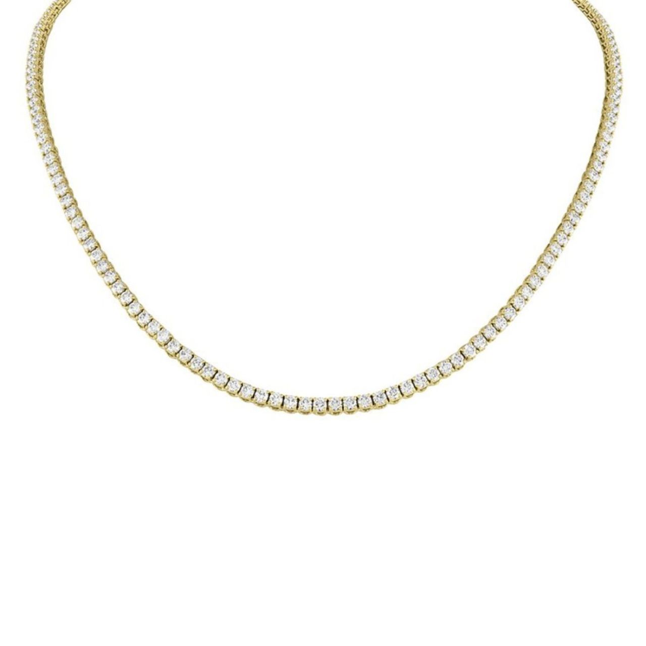 20' Tennis necklace in 14K YG with 4-prong set (119) round diamonds.  D24.79ct.t.w.