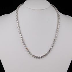 18' Tennis necklace in 18K WG with 4-prong set (120) round diamonds.  D23.03ct.t.w.