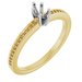 14K Yellow/White Gold 5x3 mm Marquise Engagement Ring Mounting