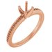 14K Rose Gold 4.8 mm Round Engagement Ring Mounting