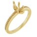 14K Yellow Gold 8x4 mm Marquise Engagement Ring Mounting