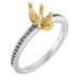 14K White/Yellow Gold 8x4 mm Marquise Engagement Ring Mounting