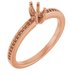 14K Rose Gold 5x3 mm Marquise Engagement Ring Mounting
