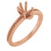14K Rose Gold 7x5 mm Pear Engagement Ring Mounting