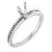 Platinum 6x4 mm Emerald Engagement Ring Mounting