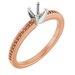 14K Rose/White Gold 4.1 mm Round Engagement Ring Mounting
