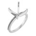 14K White Gold 9 mm Square Engagement Ring Mounting