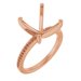 14K Rose Gold 9 mm Square Engagement Ring Mounting